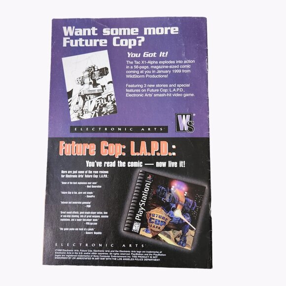 Electronic Arts Future Cop LAPD 1998 Comic Book Collector Bagged Boarded - Picture 2 of 2